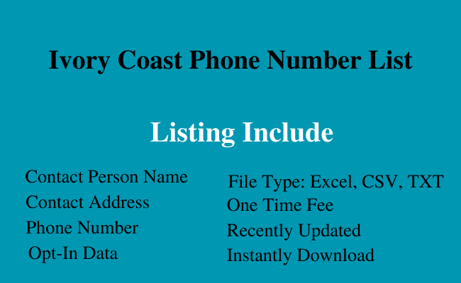 Ivory Coast phone number list