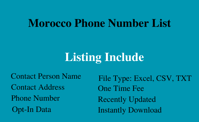 Morocco phone number list