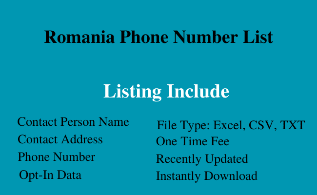 Romania phone number list