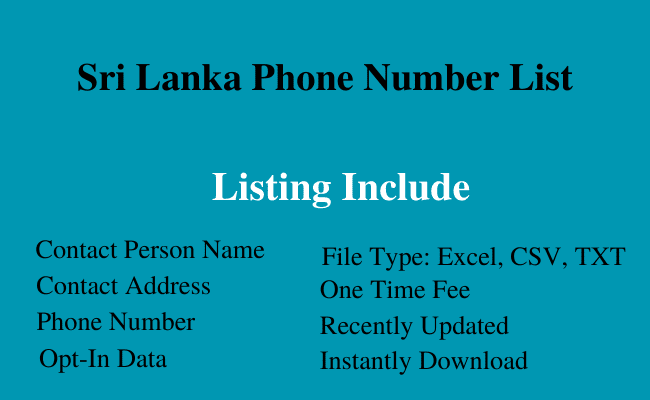 Sri-Lanka phone number list
